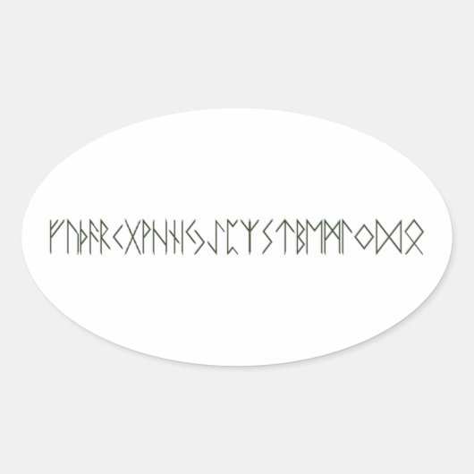 Sticker Ovale Runes (Devant)