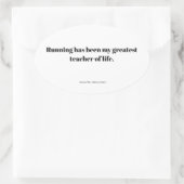 Sticker Ovale Running quote (Sac)