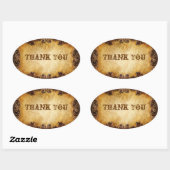 Sticker Ovale Russe Pays Cowboy Mariage occidental (Feuille)