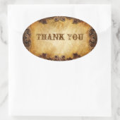 Sticker Ovale Russe Pays Cowboy Mariage occidental (Sac)