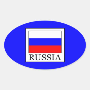 Sticker Ovale Russie