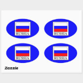 Sticker Ovale Russie (Feuille)