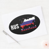 Sticker Ovale Russie - Russie Kleber (Enveloppe)