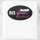 Sticker Ovale Russie - Russie Kleber (Sac)