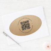 Sticker Ovale Rustique Kraft Moderne Design Professionnel (Enveloppe)