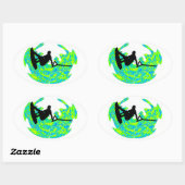 STICKER OVALE RYTHME DU WAKEBOARING (Feuille)