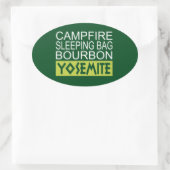Sticker Ovale Sac couché de feu Bourbon Yosemite (Sac)