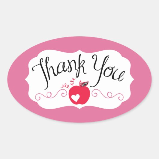 Sticker Ovale Sac rose de Zebra ABC (Devant)