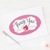 Sticker Ovale Sac rose de Zebra ABC (Enveloppe)