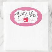 Sticker Ovale Sac rose de Zebra ABC (Sac)