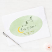 Sticker Ovale Sage Green Starlit Baby Boy Bliss Special Delivery (Enveloppe)
