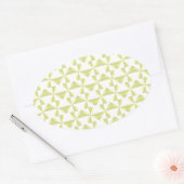Sticker Ovale Sage Pinwheels (Enveloppe)
