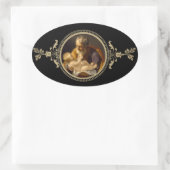 Sticker Ovale Saint Joseph et bébé Jésus (Sac)