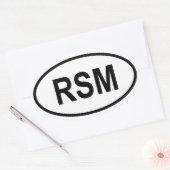 Sticker Ovale Saint-Marin "RSM" (Enveloppe)