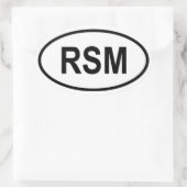 Sticker Ovale Saint-Marin "RSM" (Sac)