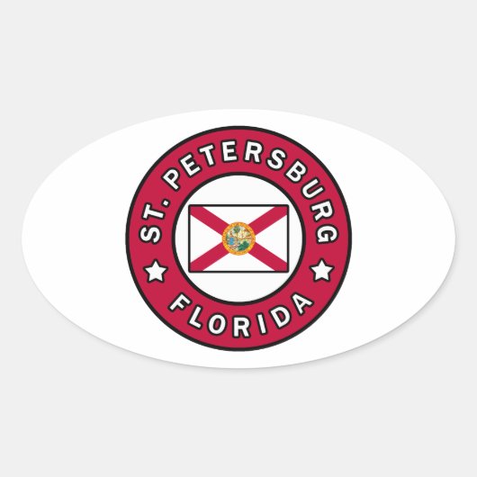 Sticker Ovale Saint-Pétersbourg, Floride (Devant)