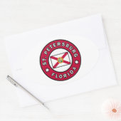 Sticker Ovale Saint-Pétersbourg, Floride (Enveloppe)