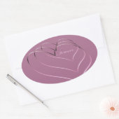 Sticker Ovale Saint Valentin (Enveloppe)