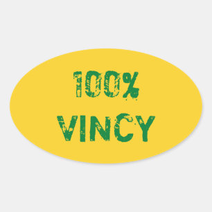 Sticker Ovale Saint-Vincent-et-les Grenadines Vincy Heart Stick