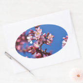 Sticker Ovale Sakura Cerry Blossoms Touché Bleu (Enveloppe)