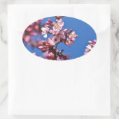 Sticker Ovale Sakura Cerry Blossoms Touché Bleu (Sac)