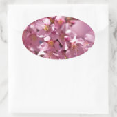 Sticker Ovale Sakura Cherry Blossoms embrassés par Sunlight (Sac)
