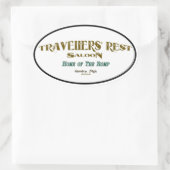 Sticker Ovale Salon de repos des voyageurs (Sac)