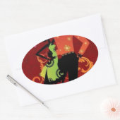 Sticker Ovale Salsa dance (Enveloppe)