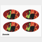 Sticker Ovale Salsa dance (Feuille)