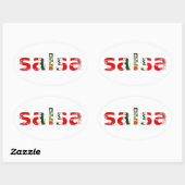 Sticker Ovale salsa Pérou (Feuille)