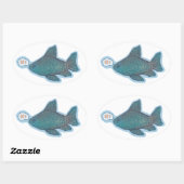 Sticker Ovale Salut (Feuille)