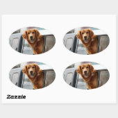 Sticker Ovale Salut (Feuille)