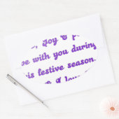 Sticker Ovale Salutation de la saison festive "Cher ami" (Enveloppe)