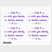 Sticker Ovale Salutation de la saison festive "Cher ami" (Feuille)