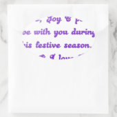 Sticker Ovale Salutation de la saison festive "Cher ami" (Sac)