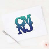 Sticker Ovale Salutations de Cape May, New Jersey (Enveloppe)