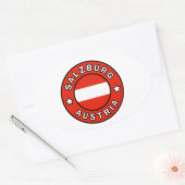 Sticker Ovale Salzbourg Autriche (Enveloppe)