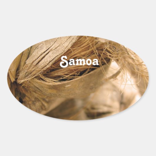 Sticker Ovale Samoa Coconut (Devant)