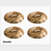 Sticker Ovale Samoa Coconut (Feuille)