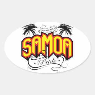 Sticker Ovale Samoa Pride