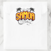 Sticker Ovale Samoa Pride (Sac)