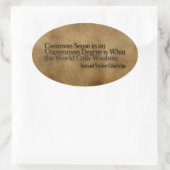 Sticker Ovale Samuel T. Coleridge Citation Inspirationnelle "Sag (Sac)