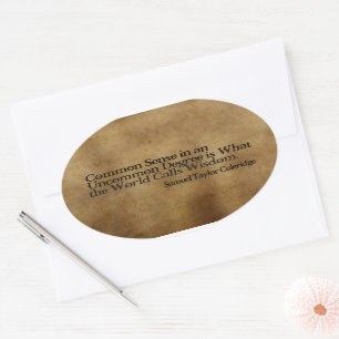 Sticker Ovale Samuel T. Coleridge Citation Inspirationnelle "Sag