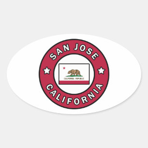 Sticker Ovale San Jose Californie