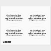 Sticker Ovale sans glucides (Feuille)