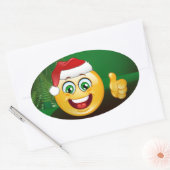Sticker Ovale santa claus emojis (Enveloppe)