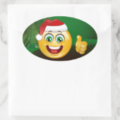 Sticker Ovale santa claus emojis (Sac)