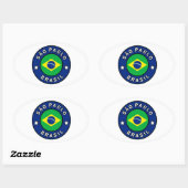 Sticker Ovale São Paulo Brasil (Feuille)