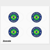 Sticker Ovale São Paulo Brasil (Feuille)