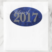 Sticker Ovale Sapphire Grad | Blue Royal Cobalt Azure Année (Sac)